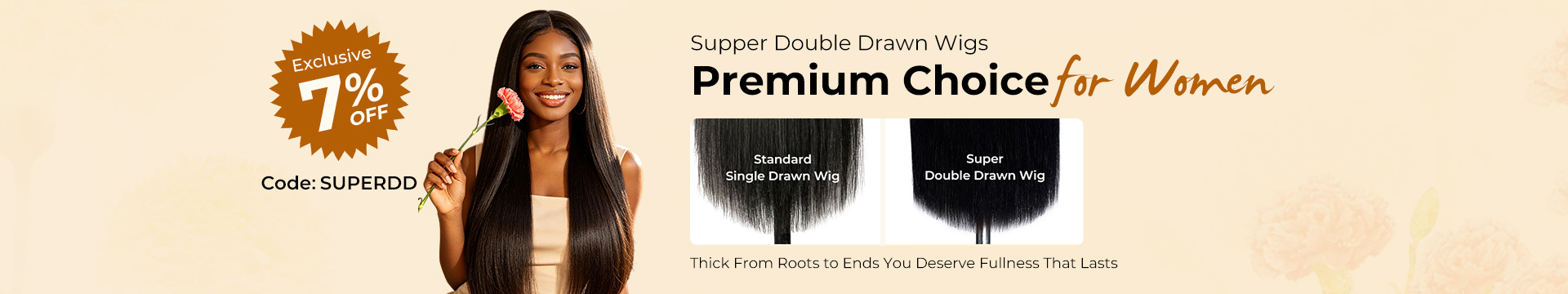 Double Drawn Wigs