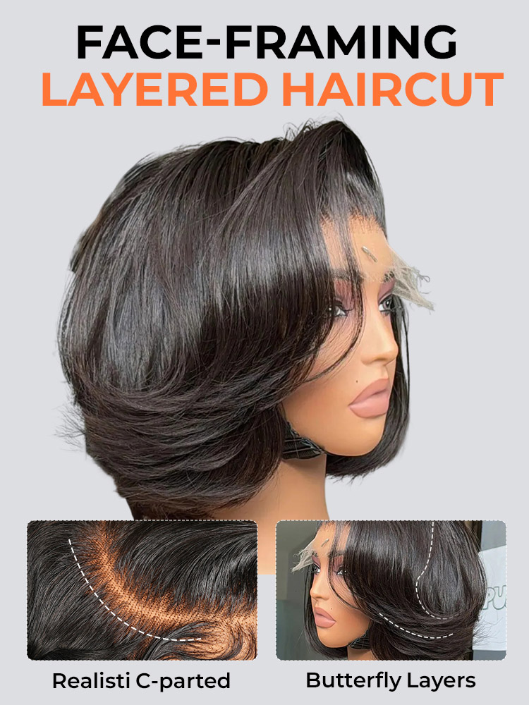  Layered Cut  Bob Wig 