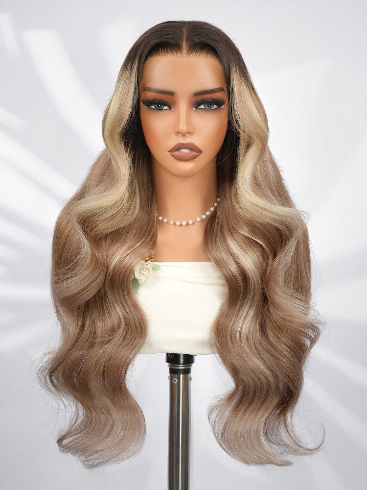 honey blonde body wave wig 