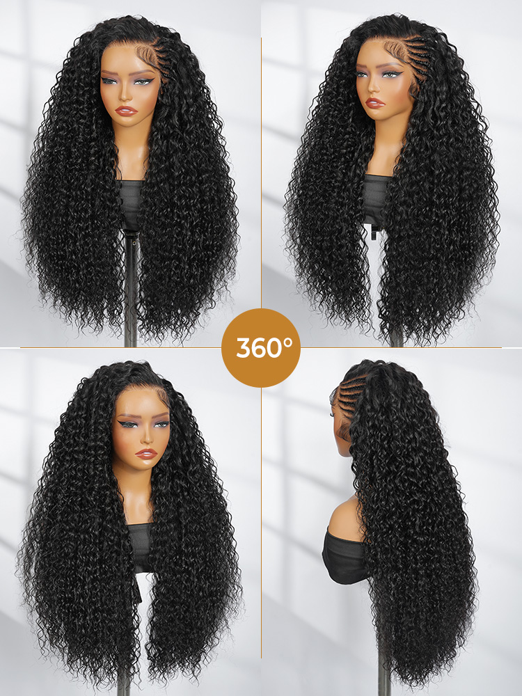 Water Wave Wig With Pre Braided