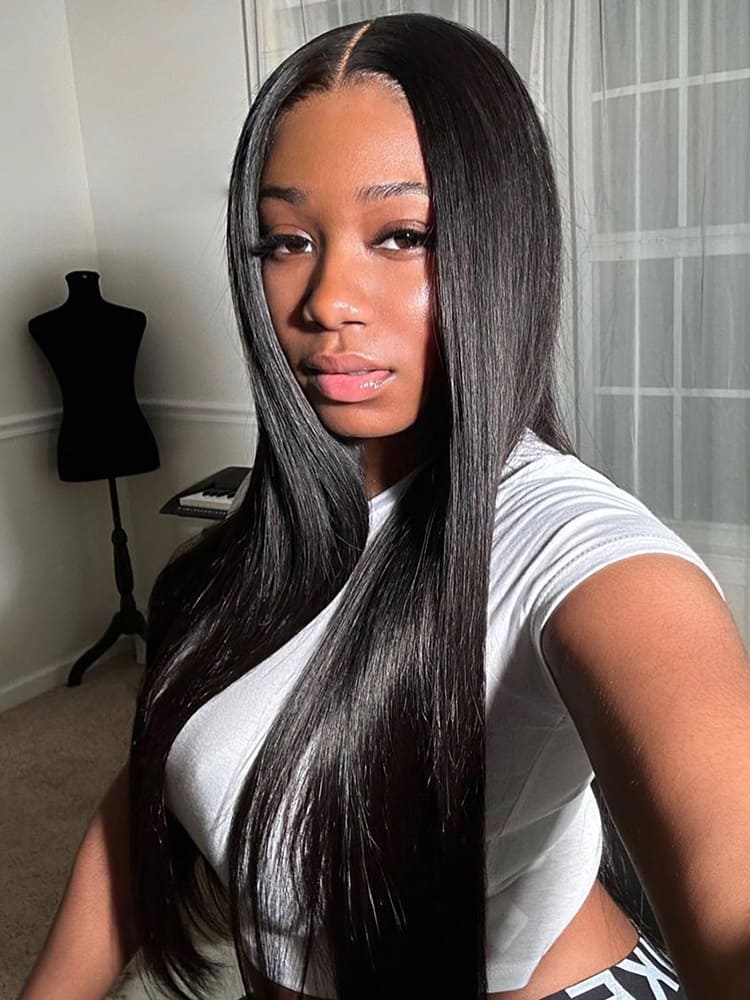 straight hd lace closure wig