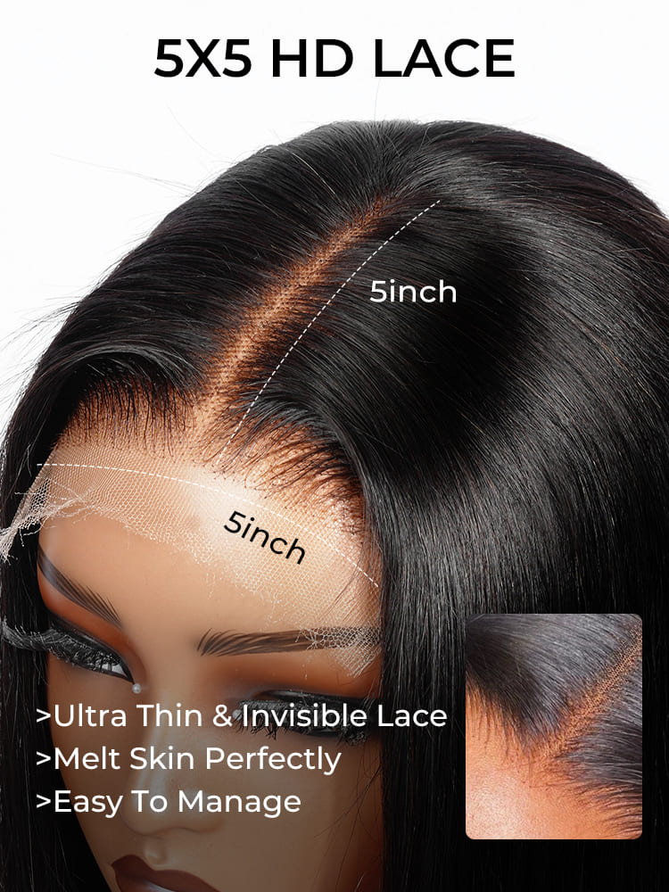 5x5 HD lace wig