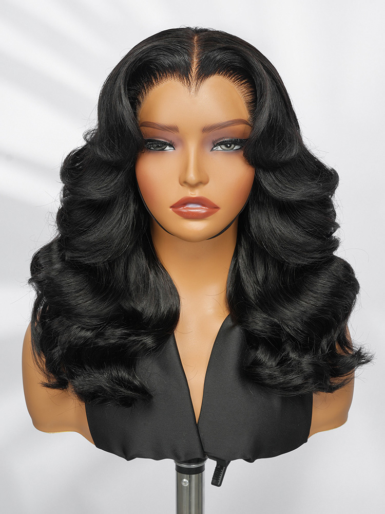pre plucked m hairline wig with layers