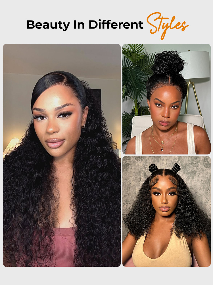 Water Wave Glueless 5*7 Lace Front Wig