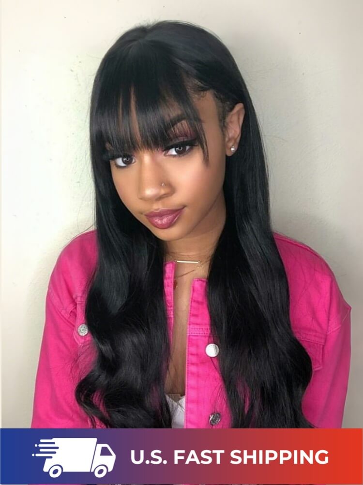 Body Wave Wigs with hair bangs