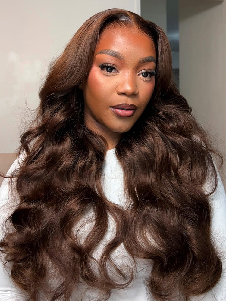 brown body wave lace frontal