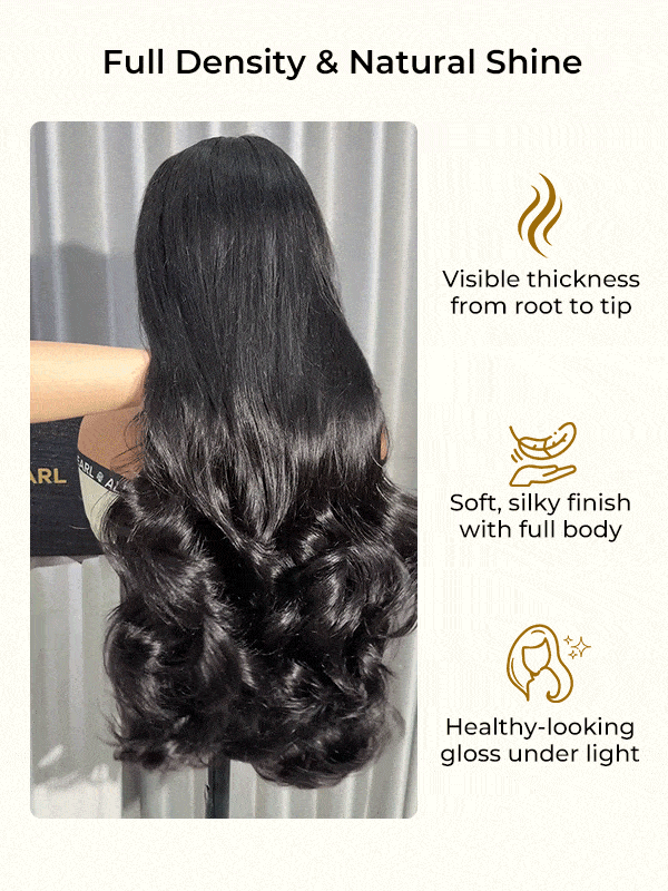 natural shine; full density