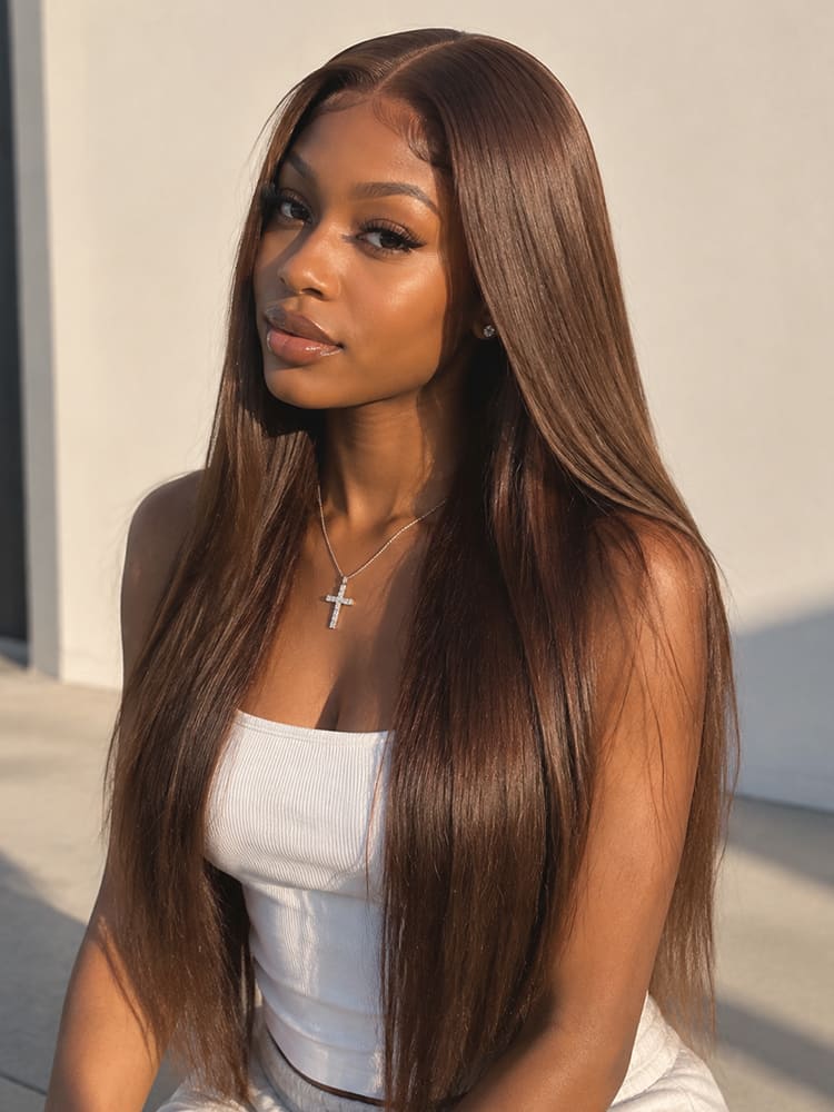 dark brown human hair