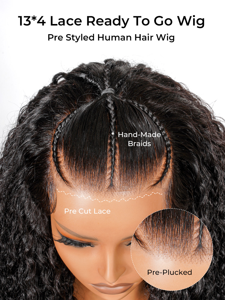 pre styled 13*4 lace front wig