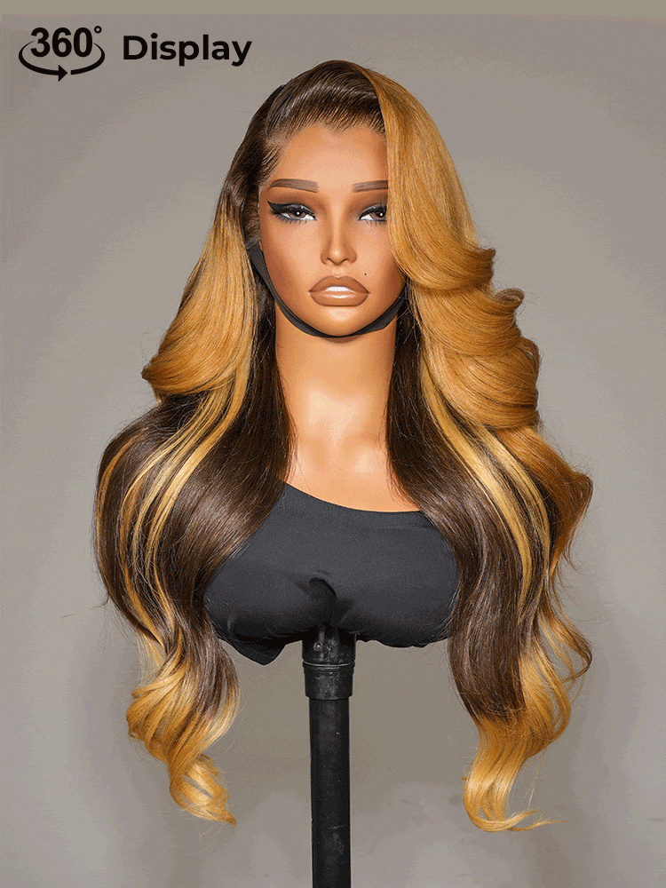 ombre highlight m hairline wig