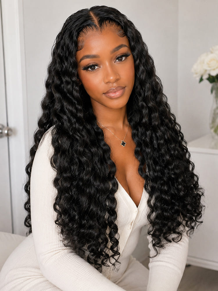 Indian Curly Hair 13x6 HD Lace Front Wig With Lagos Hairline