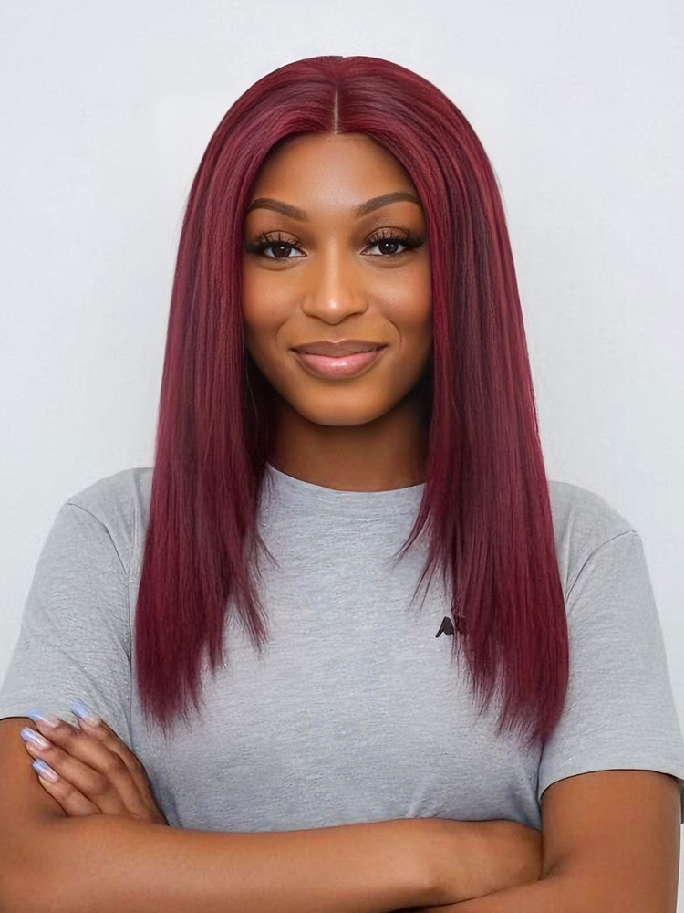 colored huam hair wig