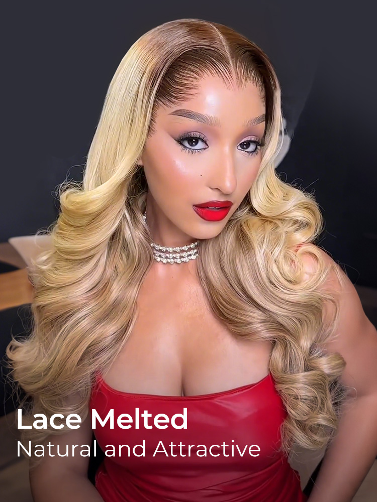 Ombre body wave lace frontal wig