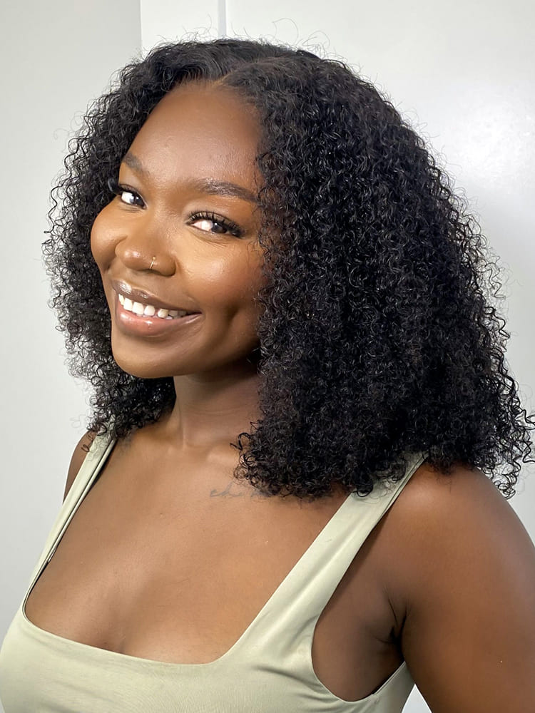 Short curly put on and go