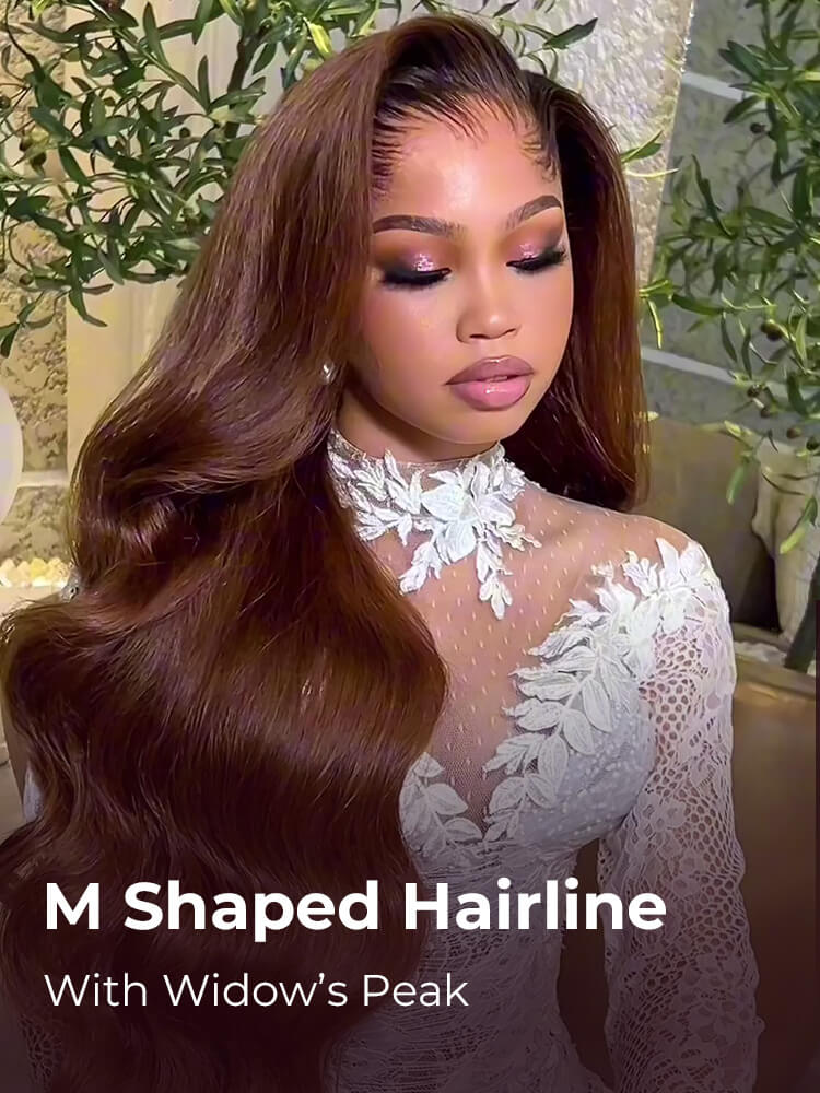dark brown body wave wig