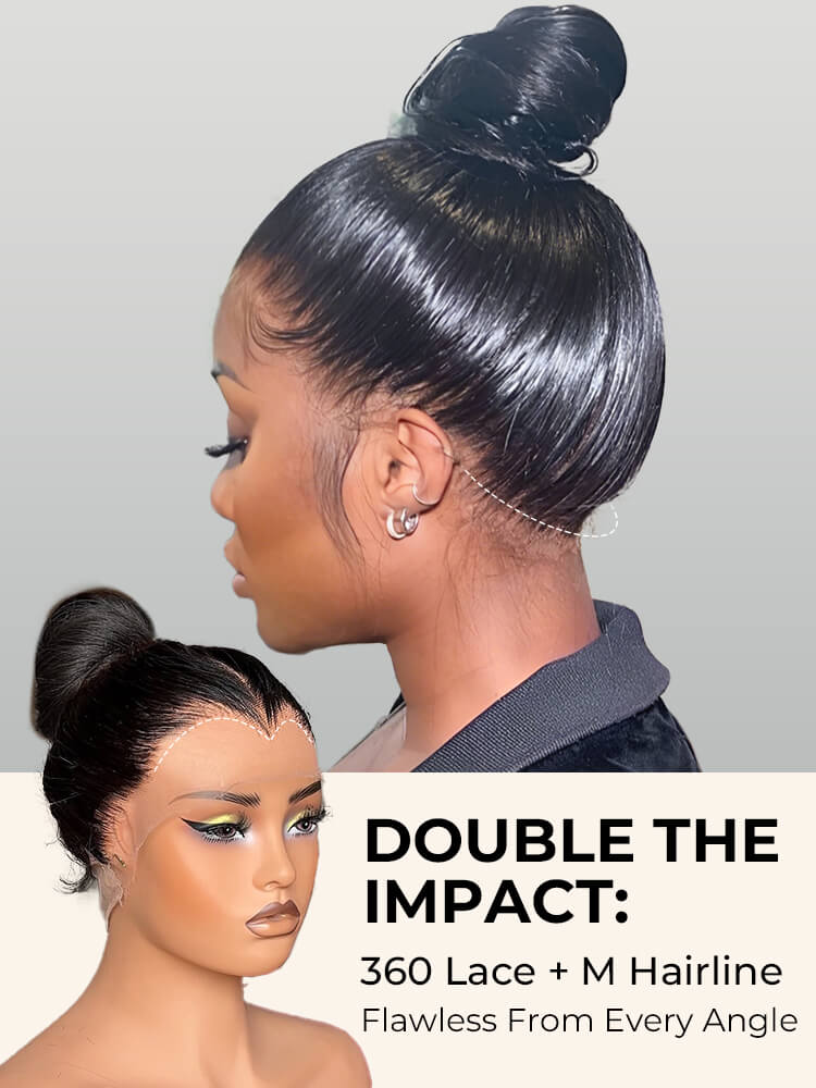m hairline 360 lace frontal wig