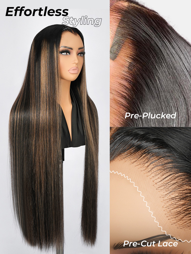 Large Lace M Hairline Wig Pre-Plucked Hairline