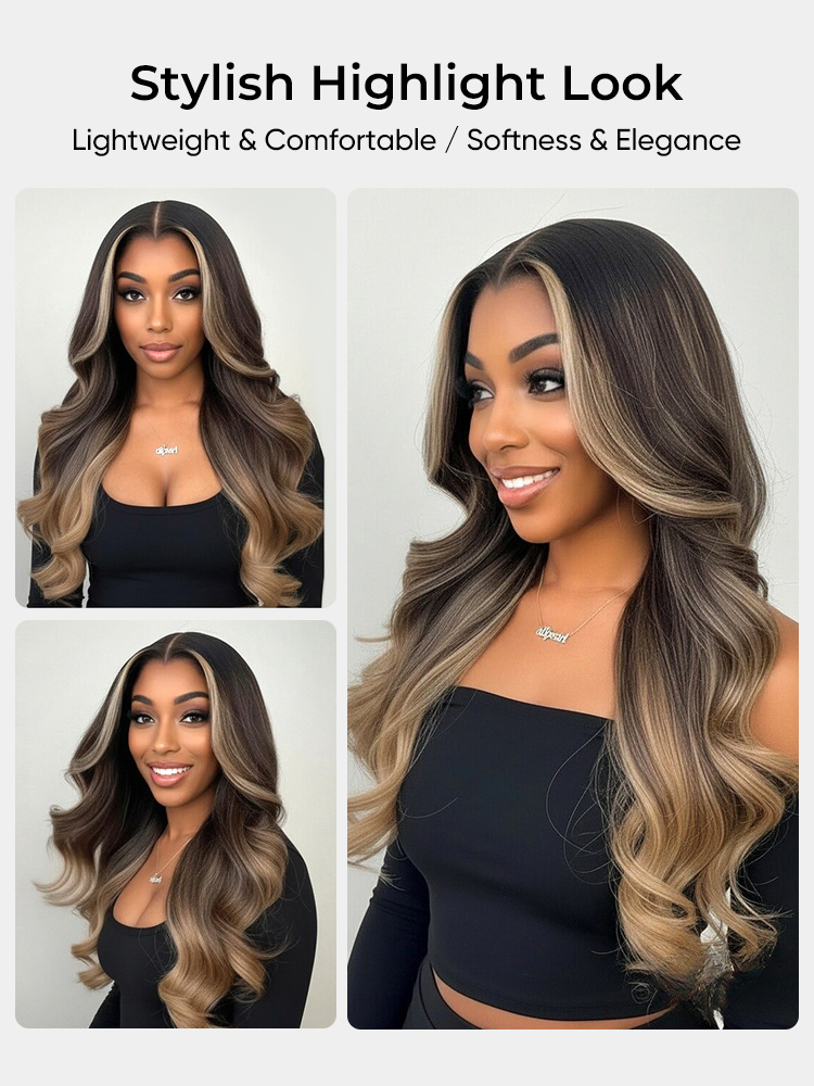 Skunk Stripe Body Wave Wigs