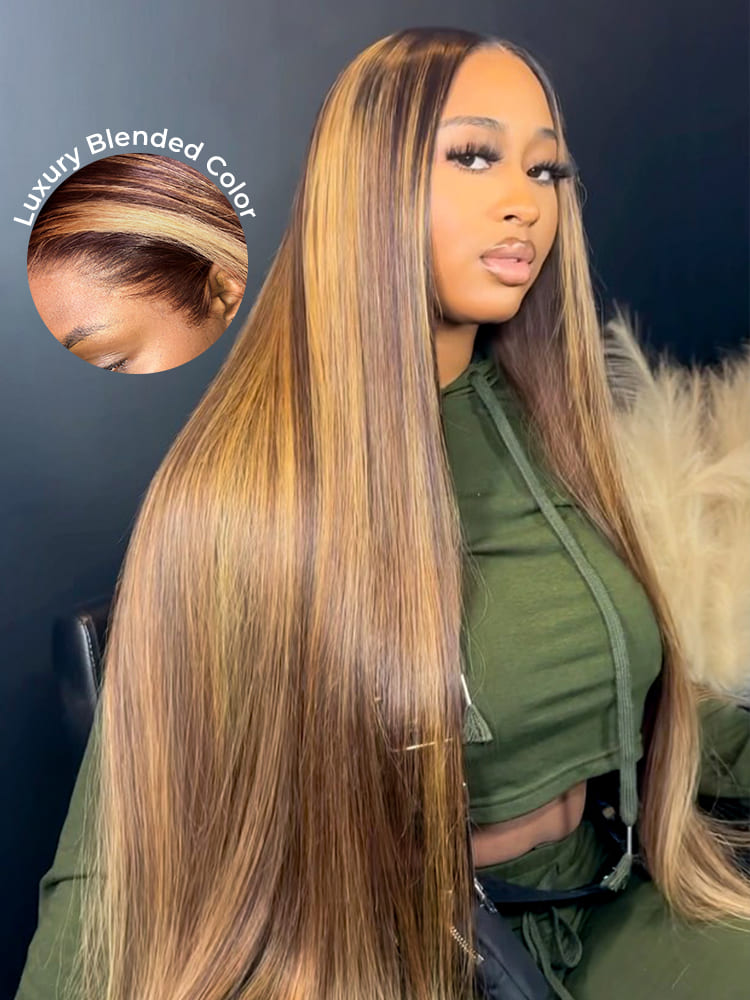40 inch long straight frontal wig