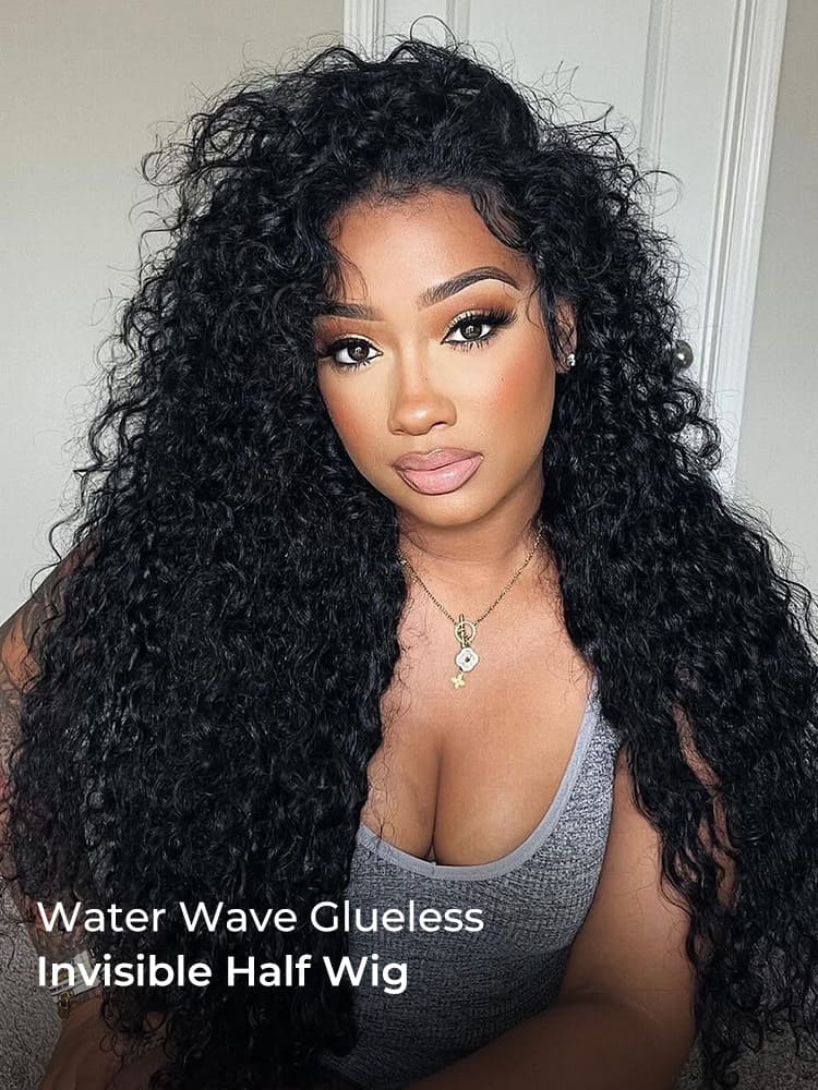 water wave half wig