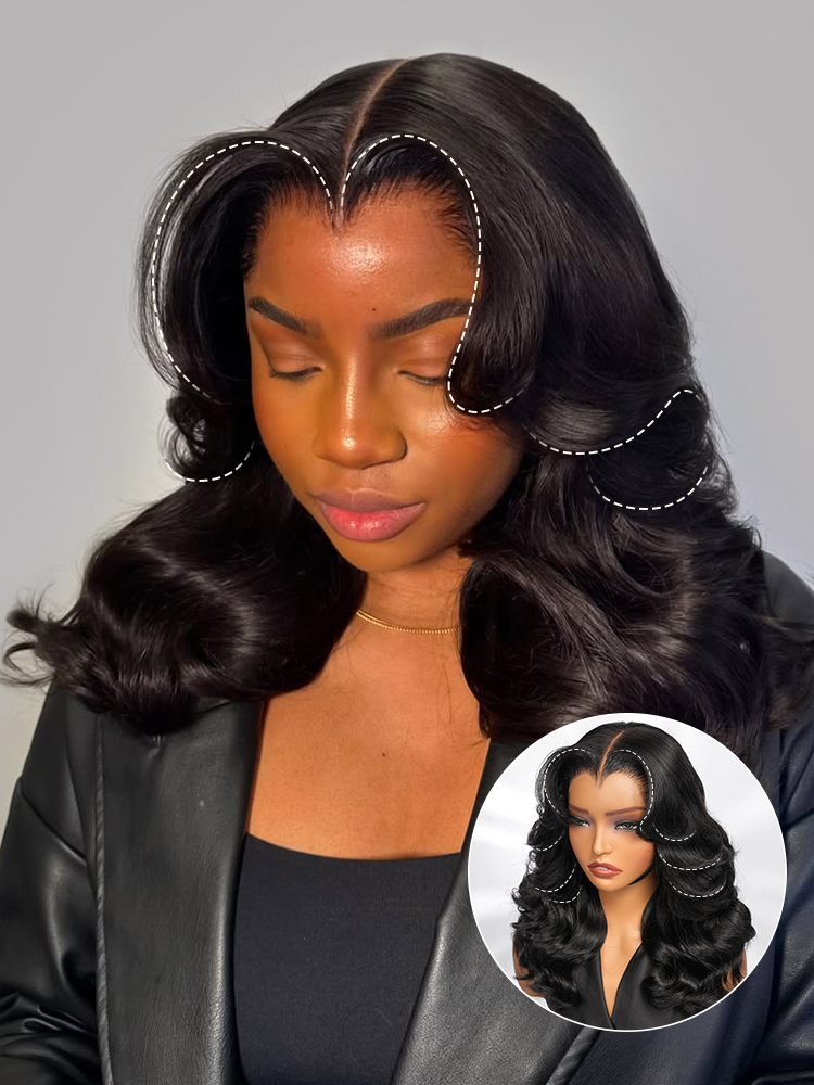 m hairline body wave wig with layers