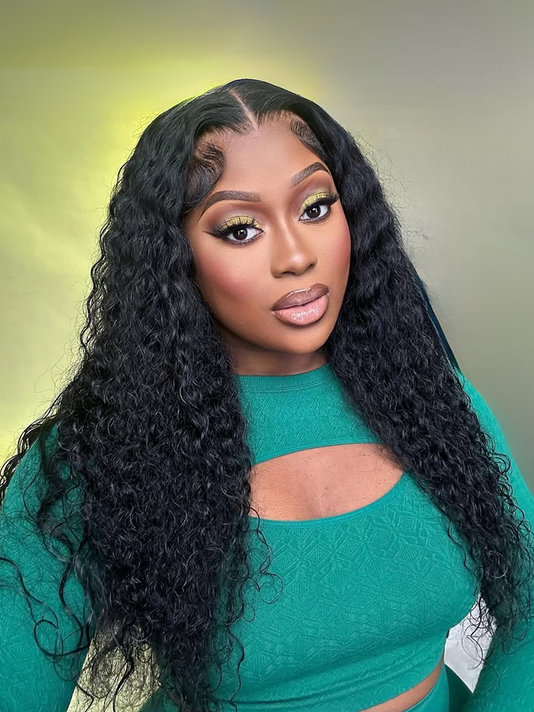 Water Wave Glueless Front Wig