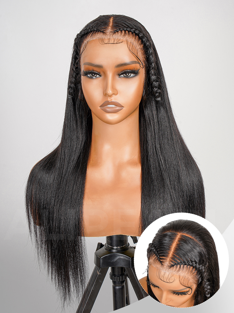 Ready To Go Pre-Braided Straight 13x4 Lace Front Wig Glueless