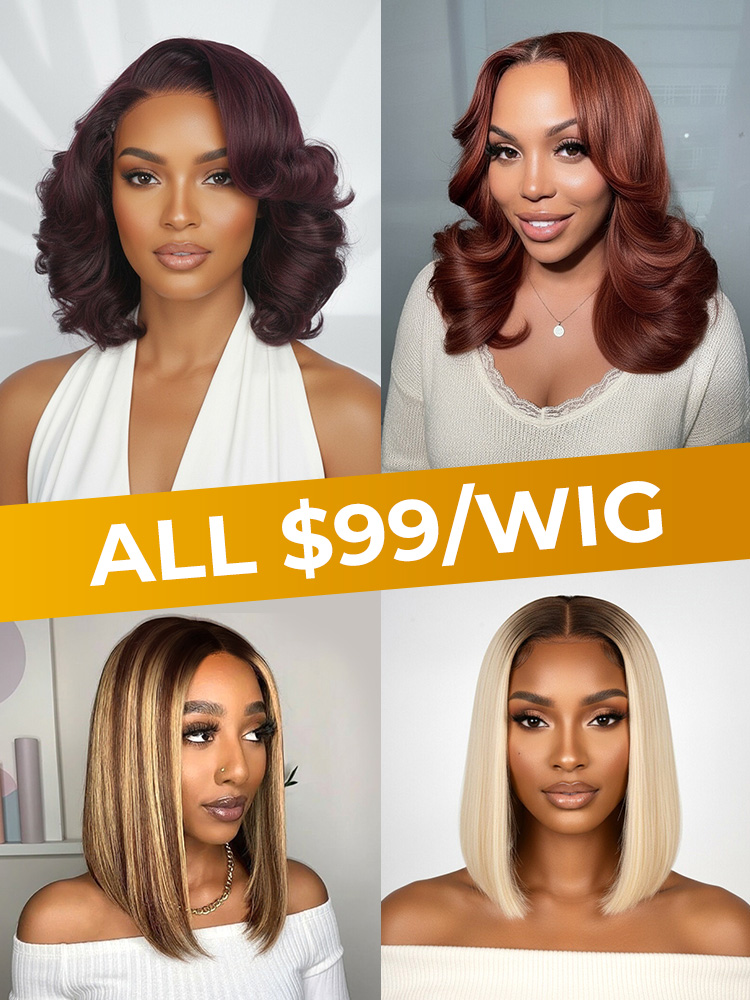 $99 Colored Body Wave Bob Wig