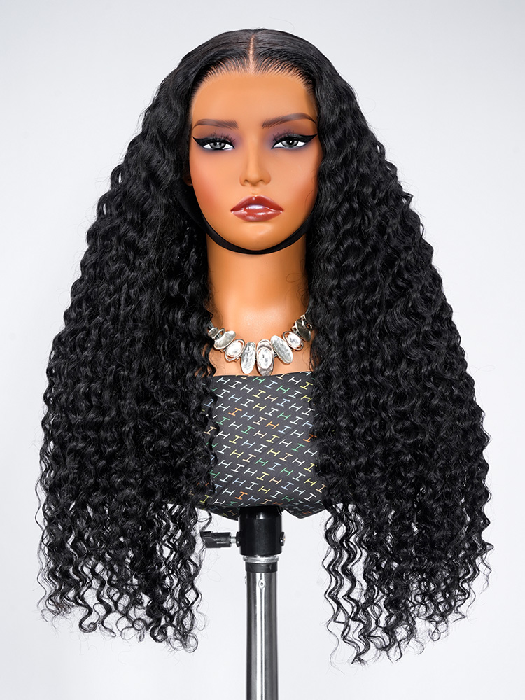 Deep Wave Glueless Lace Closure Wig