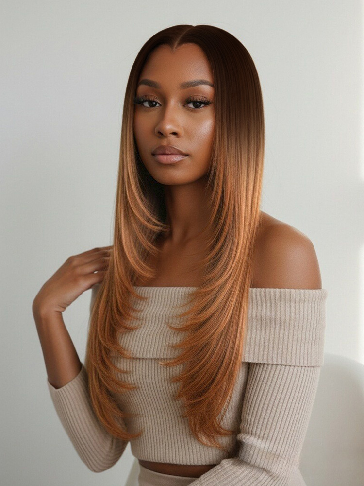 Layered Ombre Lace Front Wig