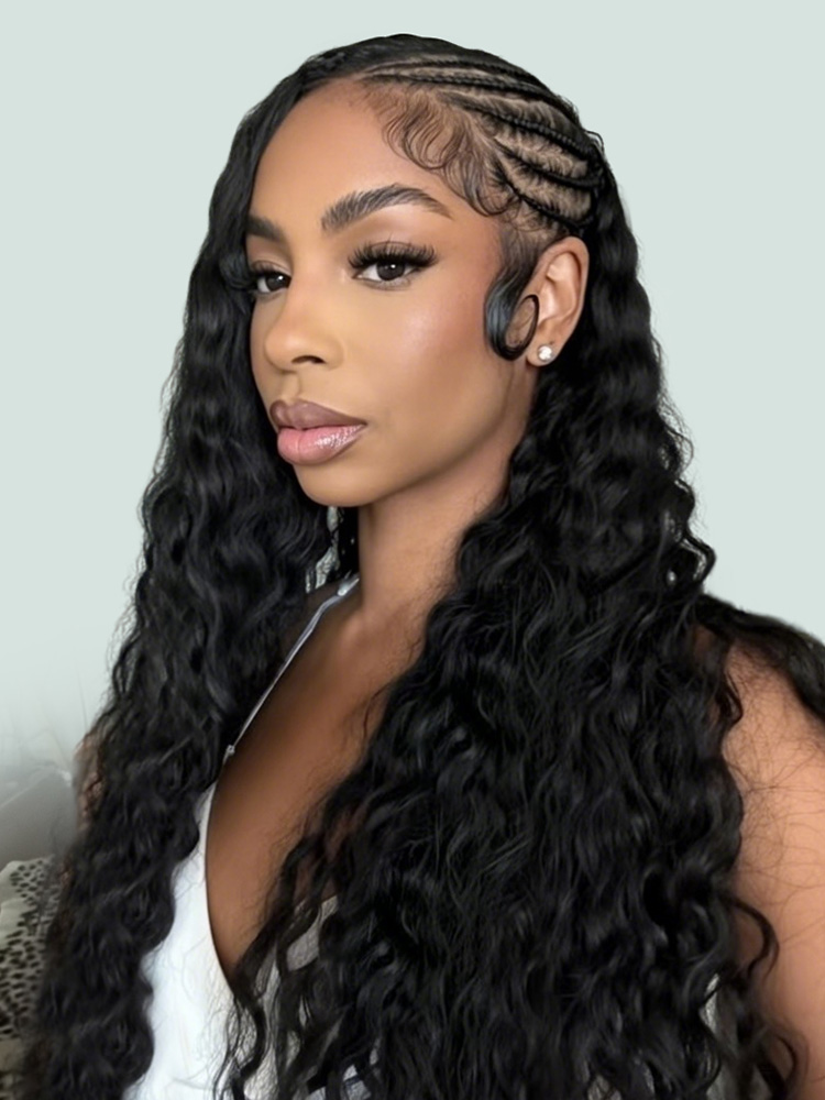 Water Wave Wig With Pre Braided