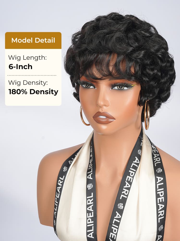 short curly pixie wig