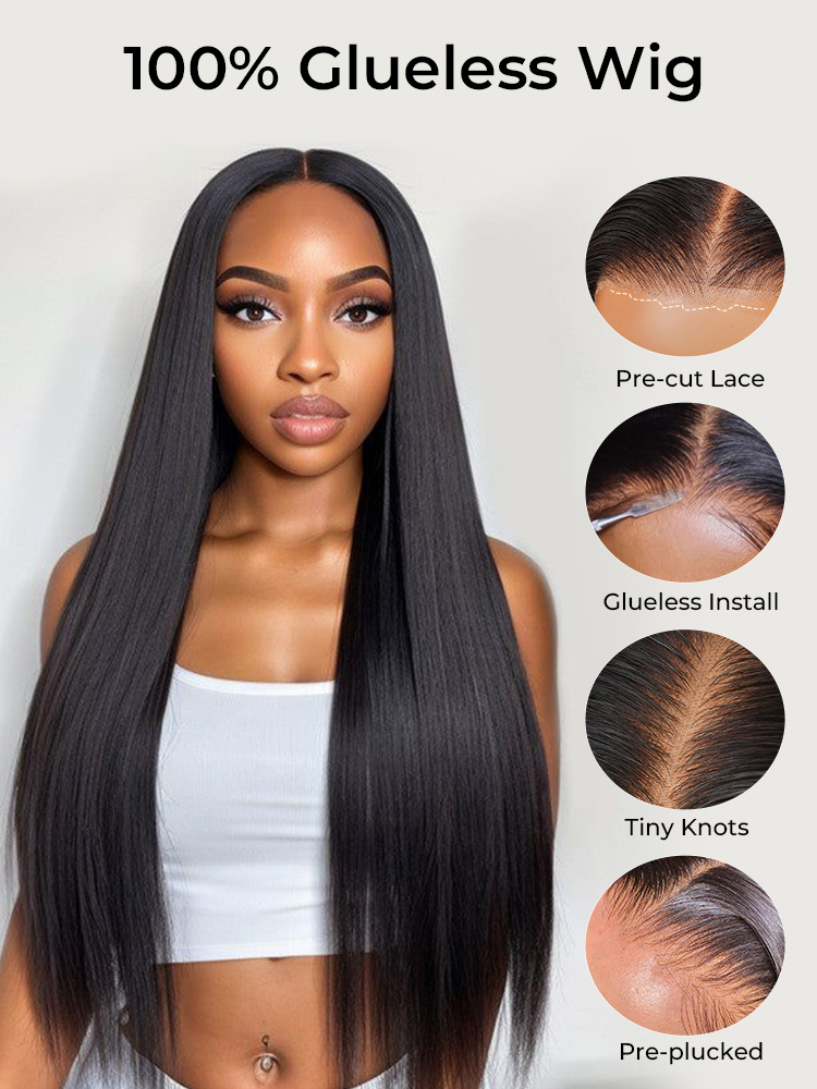 straight glueless wigs human hair
