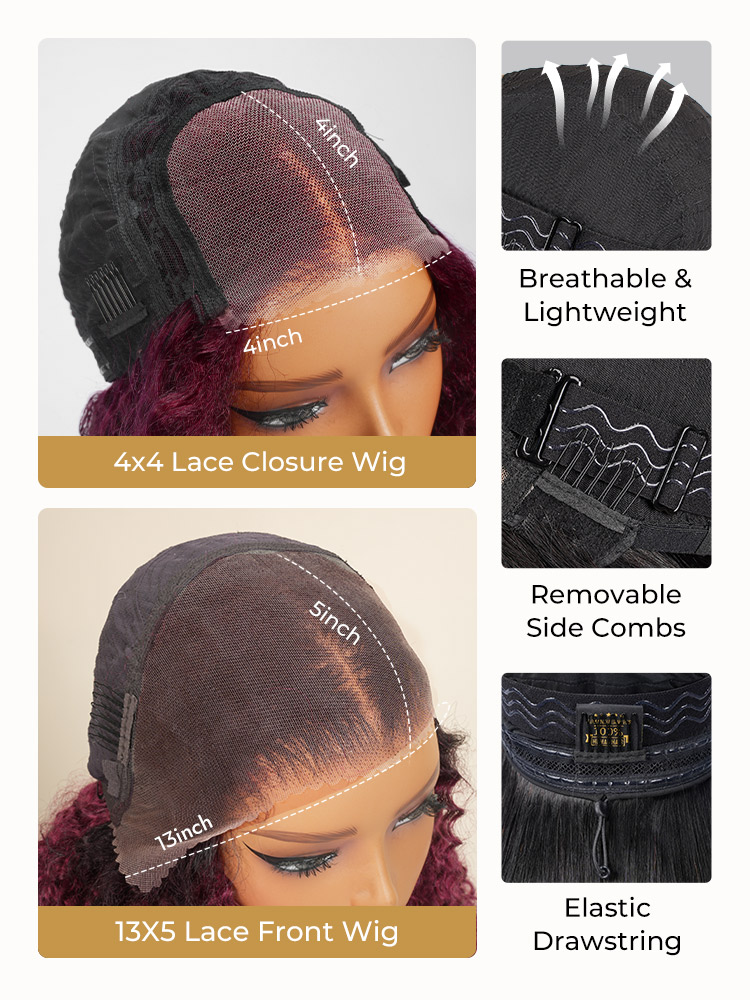 lace closure and lace frontal wig