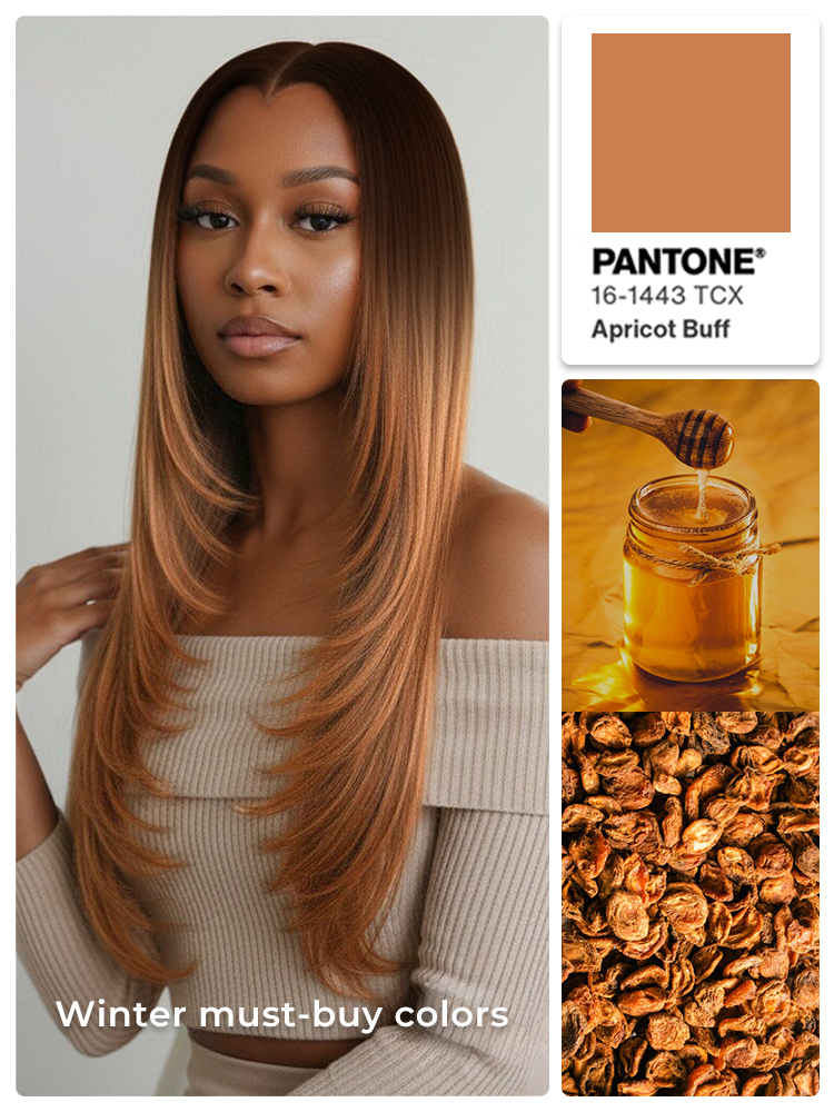 Layered Cut Honeyed Bliss M Hairline 6x8 Lace Front Wig Glueless