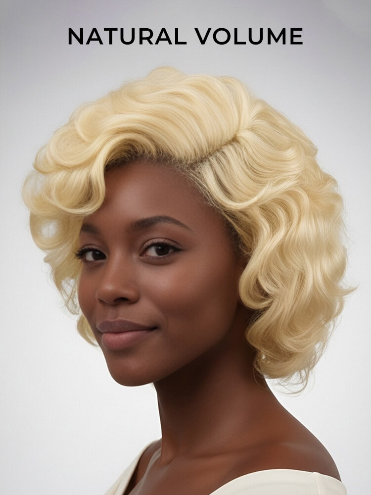 volome pixie cut blond short wig