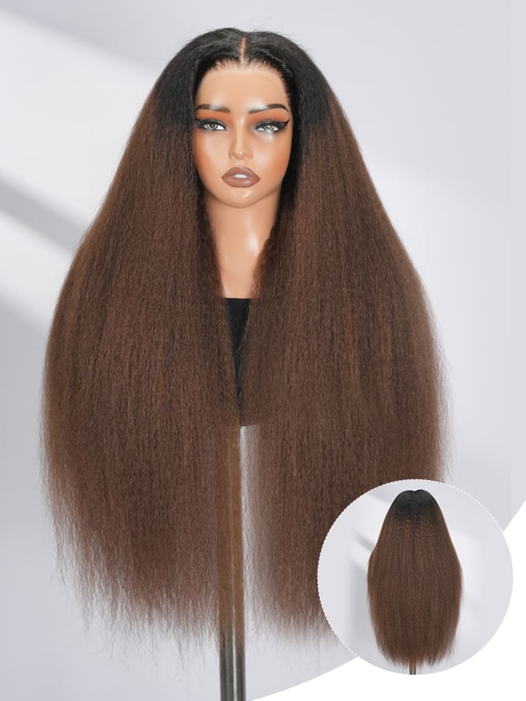 super long kinky straight wigs