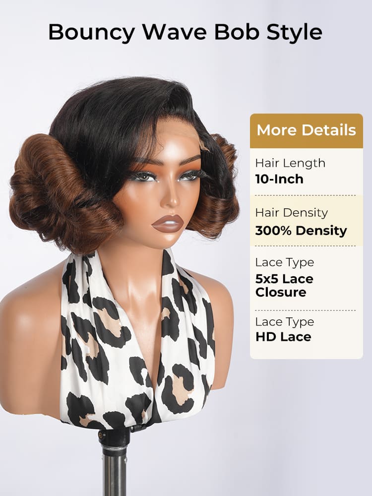 super full 300% density bob wig