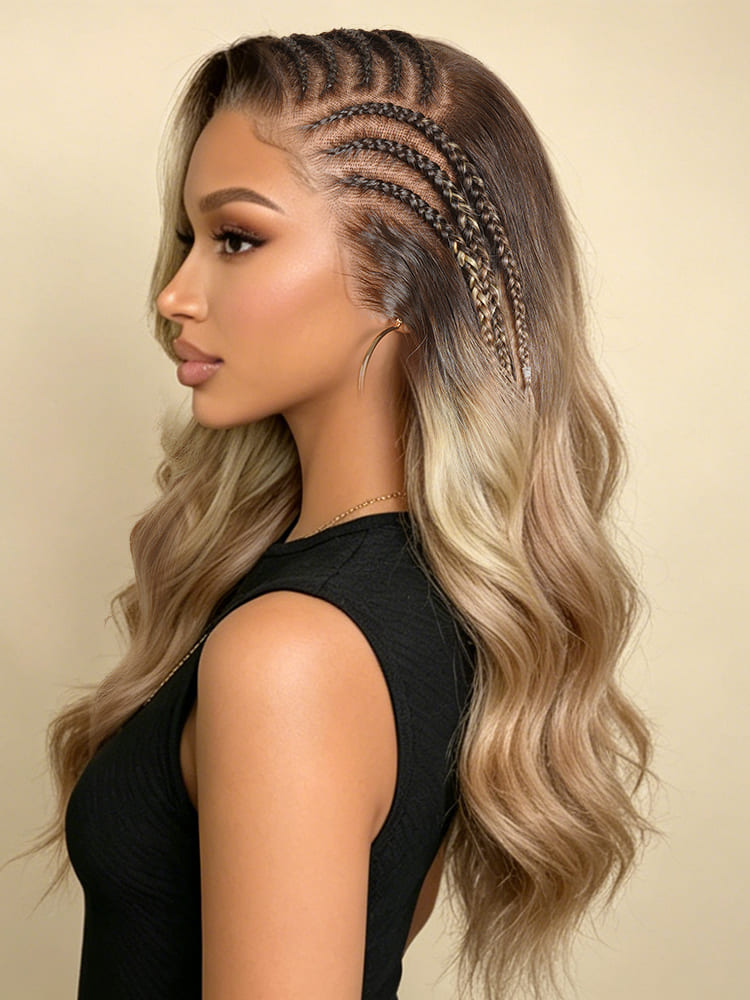 Pre Braided Wig With Baby Hair