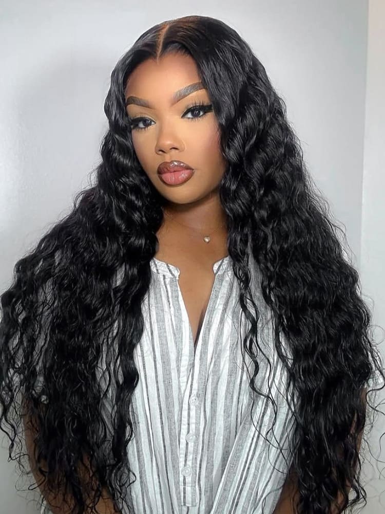 loose wave wig with m shaped hairline