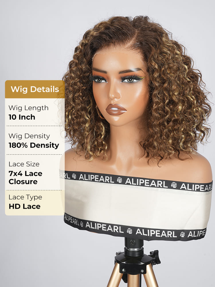 curly glueless bob wig
