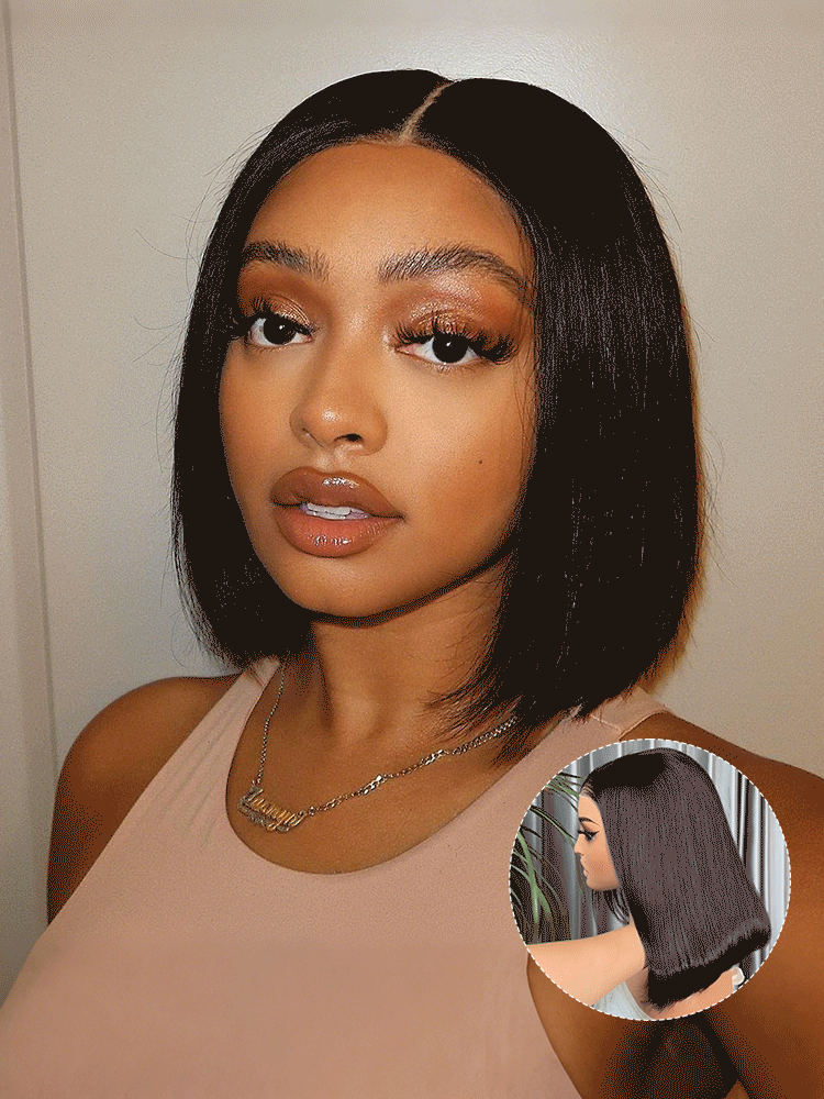 Short Bob 4*7 Closure Wig