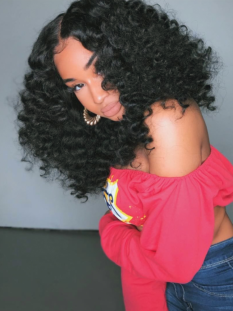  Wand Curl Human Hair Wigs 