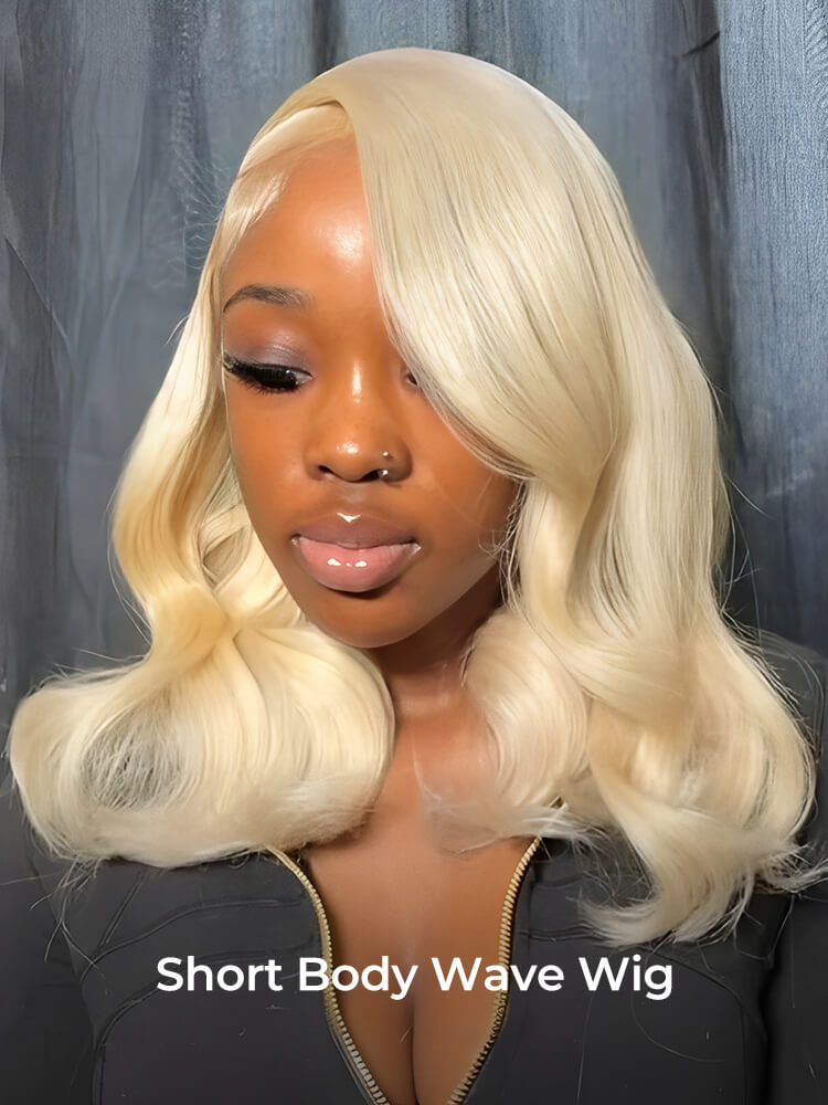 short wavy bob lace closure wig