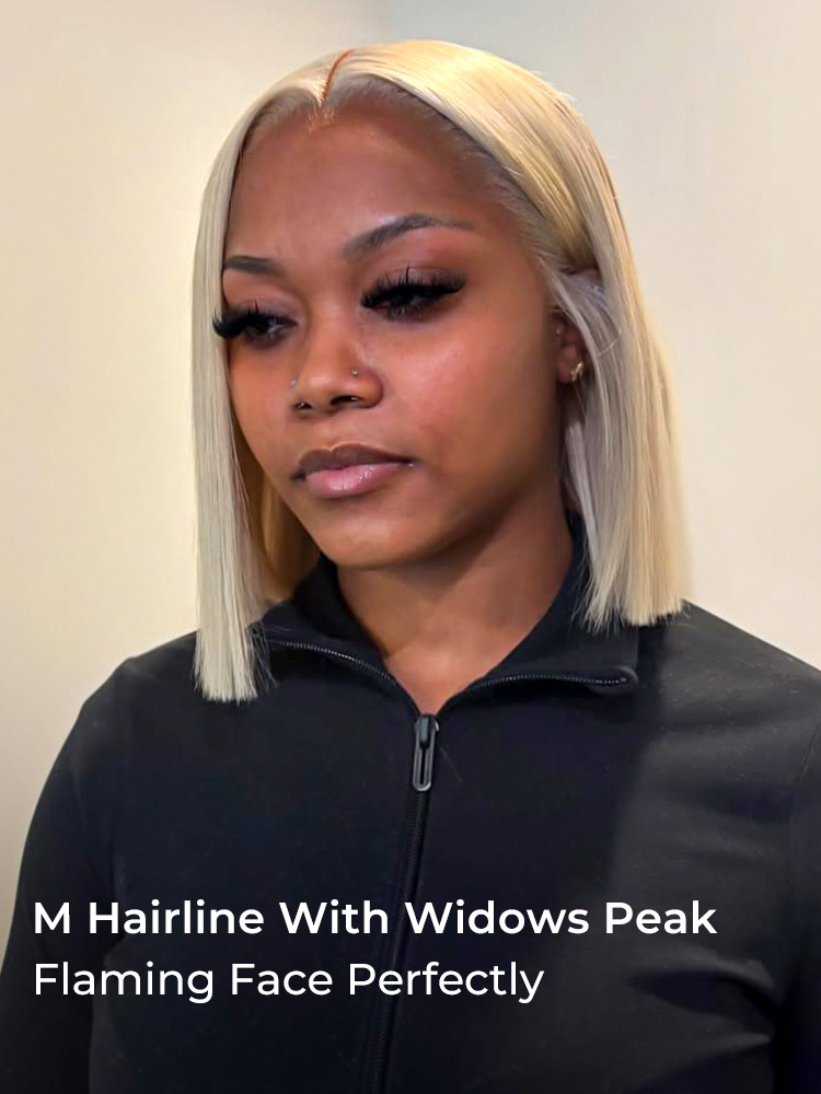 short straight bob lace frontal wig