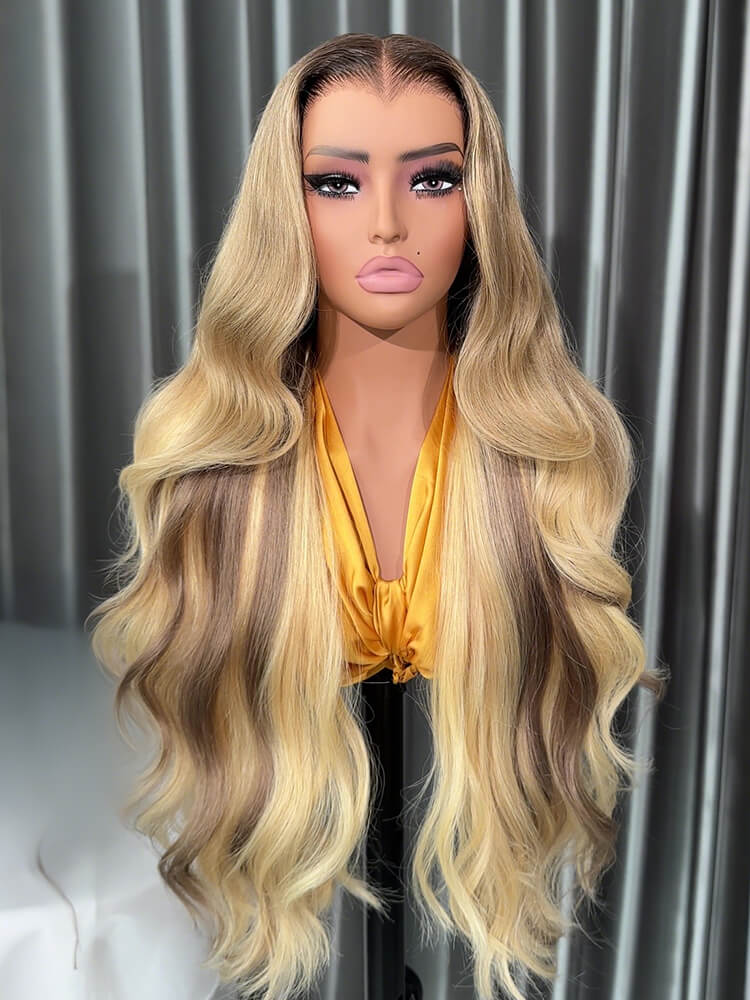m hairline body wave wig