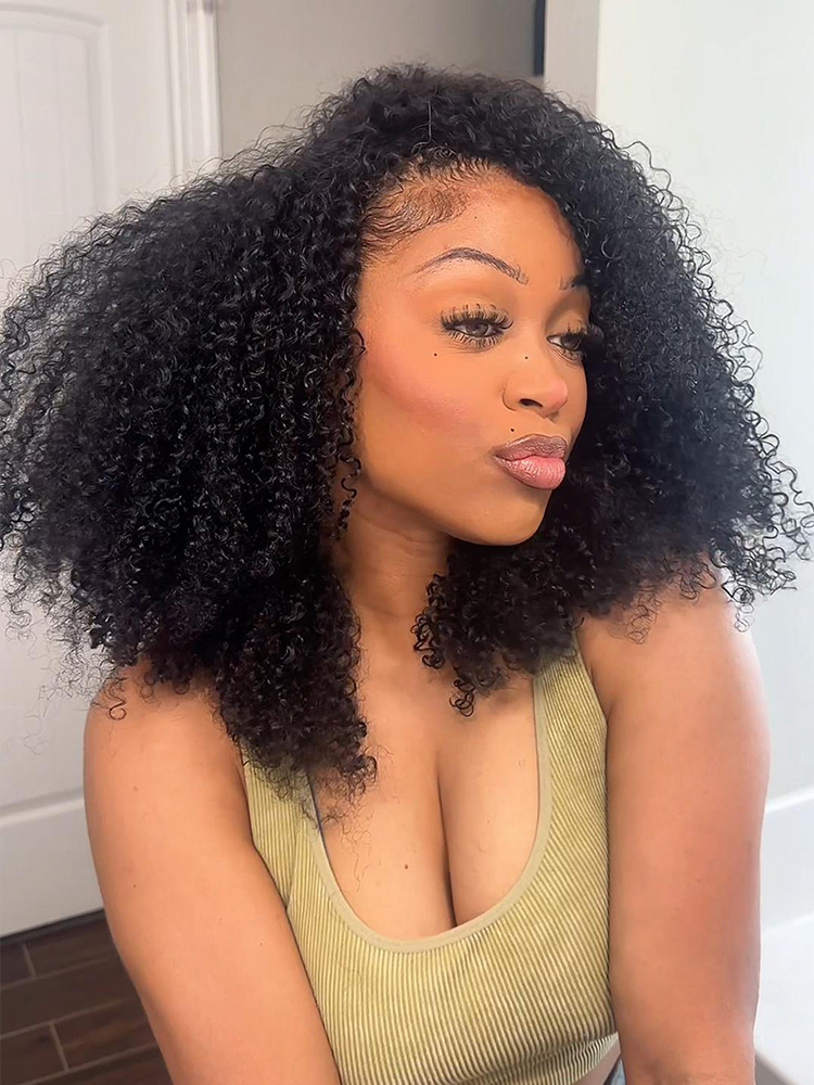 Afro Curly 3 In 1 Half Wigs