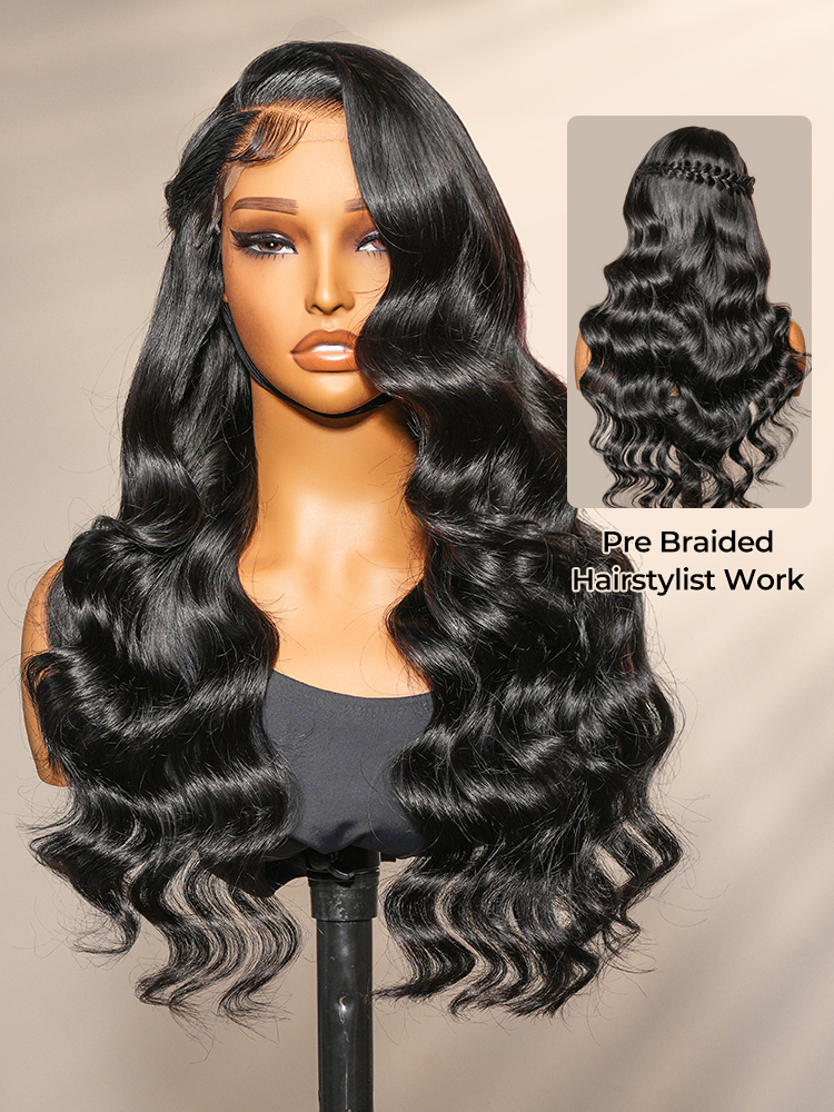 pre braided body wave wig