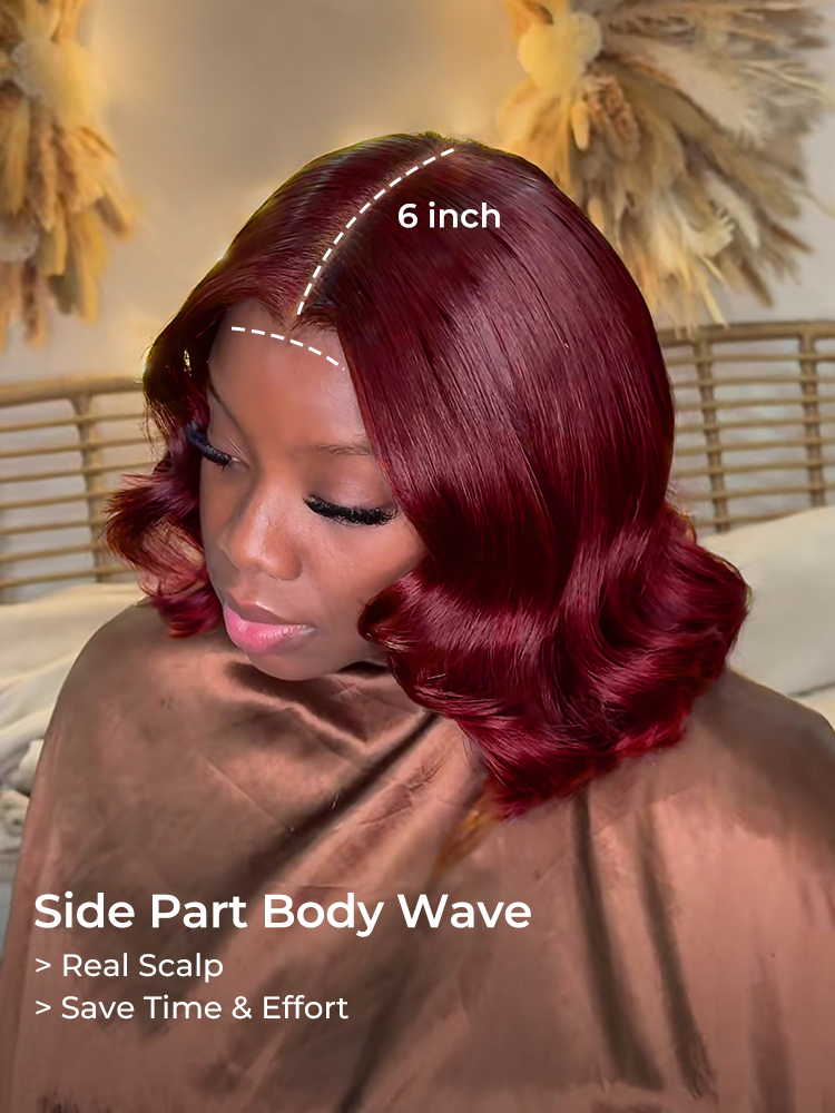 6 inch deep hair parting