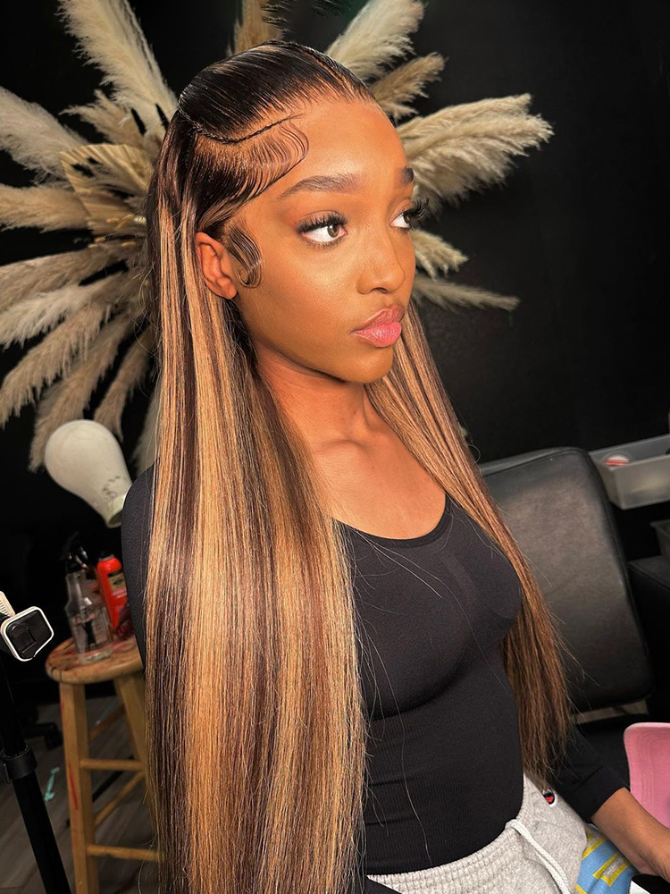 3 braids lace frontal wig